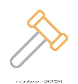 hammer vector color line icon 