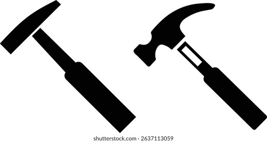 hammer vector, hammer construction repair icon symbol vector illustration