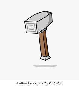 hammer vector design in cartoon style