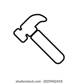 Hammer vector design illustration. Hammer simple sign. Hammer icon isolated on white background. Hammer icon symbol for logo, web, app, template, UI.