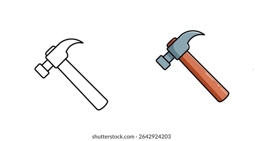 hammer vector design illustration with sketch, hammer icon, hammer logo, good as sticker.