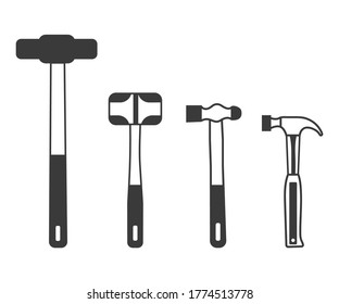 Hammer Vector Design Illustration Symbol icon