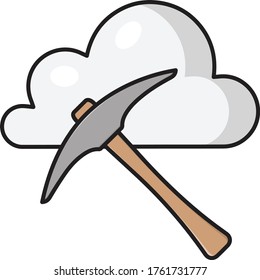 hammer vector flat color icon 