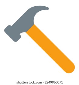 Hammer vector flat icon. Isolated hammer emoji illustration