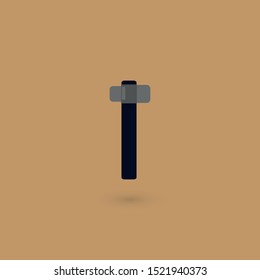 Hammer vector flat icon for web sites, mobile applicatios
