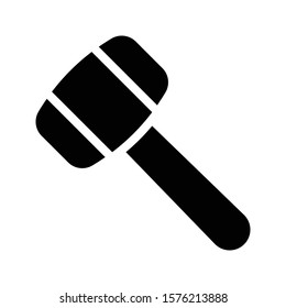 hammer vector glyph flat icon 
