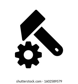 hammer vector glyph flat icon 