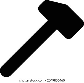 hammer vector glyph flat icon