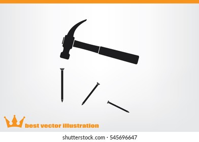 Hammer vector icon