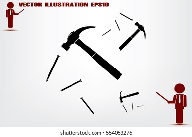 Hammer vector icon