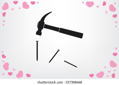 Hammer vector icon