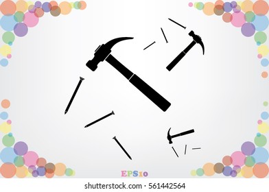 Hammer vector icon