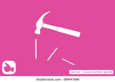 Hammer vector icon