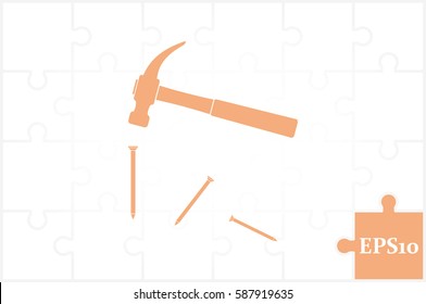 Hammer vector icon