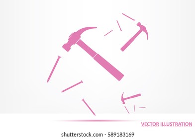 Hammer vector icon