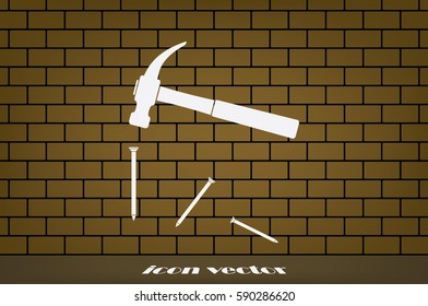 Hammer vector icon