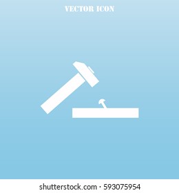 Hammer vector  icon.