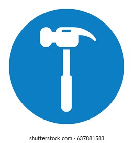 Hammer vector icon.