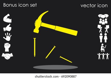 Hammer vector icon