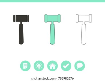 Hammer vector icon.