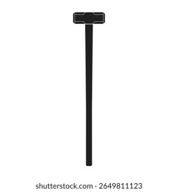 Hammer vector icon. Black silhouette. Side view. Simple vector flat graphic illustration. Isolated object on white background.
