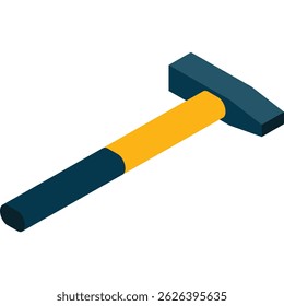 Icono de Vector de martillo construir herramienta de carpintero aislado