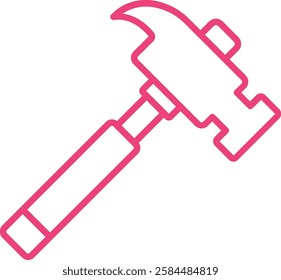 Hammer vector icon. Can be used for printing, mobile and web applications.