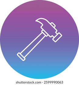 Hammer vector icon. Can be used for printing, mobile and web applications.