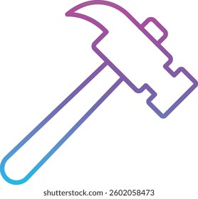 Hammer vector icon. Can be used for printing, mobile and web applications.