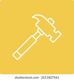 Hammer vector icon. Can be used for printing, mobile and web applications.