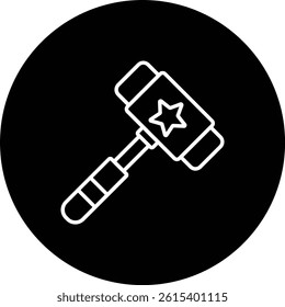 Hammer vector icon. Can be used for printing, mobile and web applications.