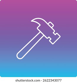 Hammer vector icon. Can be used for printing, mobile and web applications.