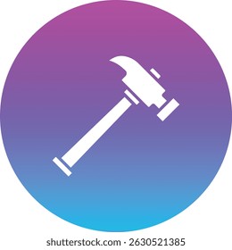 Hammer vector icon. Can be used for printing, mobile and web applications.