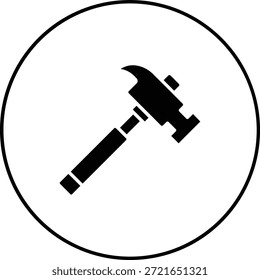 Icono de Vector de martillo. Se puede utilizar para aplicaciones de impresión, móviles y de Web.