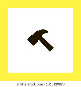 hammer vector icon. flat design