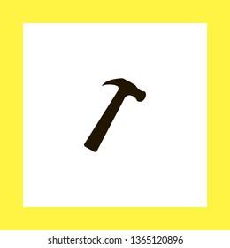 hammer vector icon. flat design