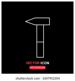 Hammer Vector Icon Illustration