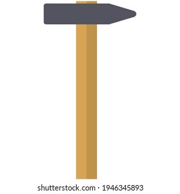Hammer vector icon illustration isolated on white