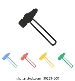 Hammer vector icon. Illustration isolated on white background for graphic and web design.