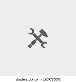 Hammer vector icon illustration sign