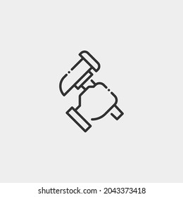 Hammer vector icon illustration sign
