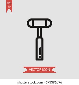 Hammer vector icon, illustration symbol