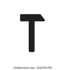 Hammer vector icon. Hammer instrument flat sign design. EPS 10 hammer symbol pictogram