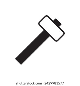 Hammer vector icon. Hammer instrument flat sign design. Hammer symbol pictogram. UX UI icon