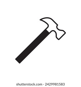 Hammer vector icon. Hammer instrument flat sign design. Hammer symbol pictogram. UX UI icon