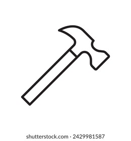 Hammer vector icon. Hammer instrument flat sign design. Hammer symbol pictogram. UX UI icon