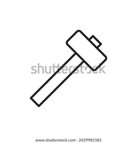 Hammer vector icon. Hammer instrument flat sign design. Hammer symbol pictogram. UX UI icon