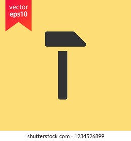 Hammer vector icon. Hammer instrument sign. Repair tool icon. EPS 10 flat symbol.