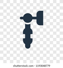 Hammer vector icon isolated on transparent background, Hammer transparency logo concept