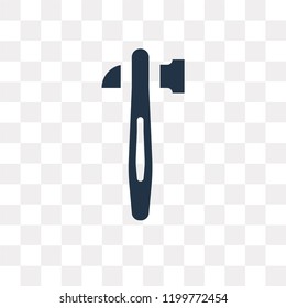 Hammer vector icon isolated on transparent background, Hammer transparency concept can be used web and mobile